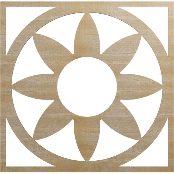 Ekena Millwork Blume Wood Fretwork Pierced Ceiling Medallion, Hickory, 26"OD x 9"ID x 1/4"T CMWP26X26X0250BLHI - main